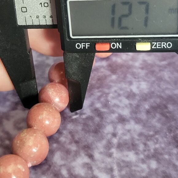 Thulite Beaded Necklace 20 inch - Picture 11 of 12